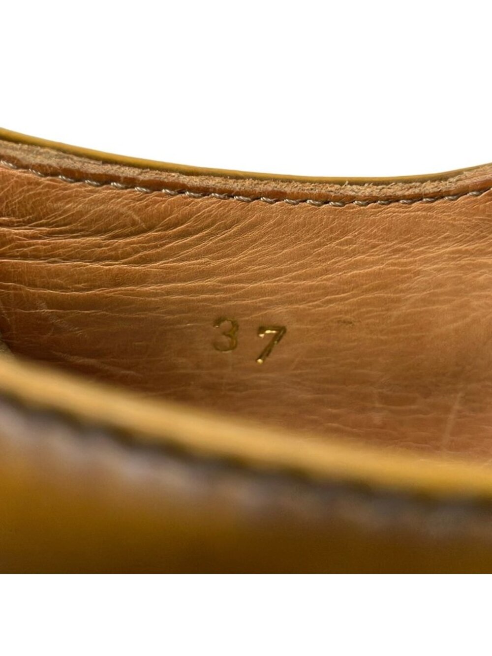 Prada Loafers 37 Ready Sue Brown Black Thick Bottom Lace Sew Up Leather - Picture 6 of 9